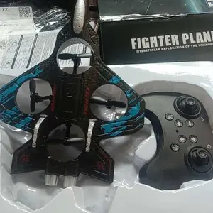 Mainan Pesawat Tempur Remote Control 2.4G LED Glow RC Pesawat Stunt Akrobatik dari Bahan Foam EPP