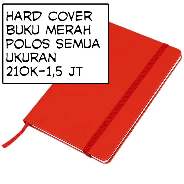 hard cover buku warna merah SEMUA UKURAN 210k-1,5jt