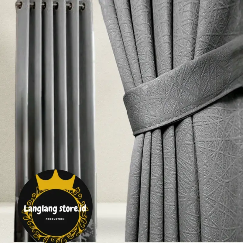 Gorden Hordeng Blackout Polos Emboss minimalis mewah dan cantik 3