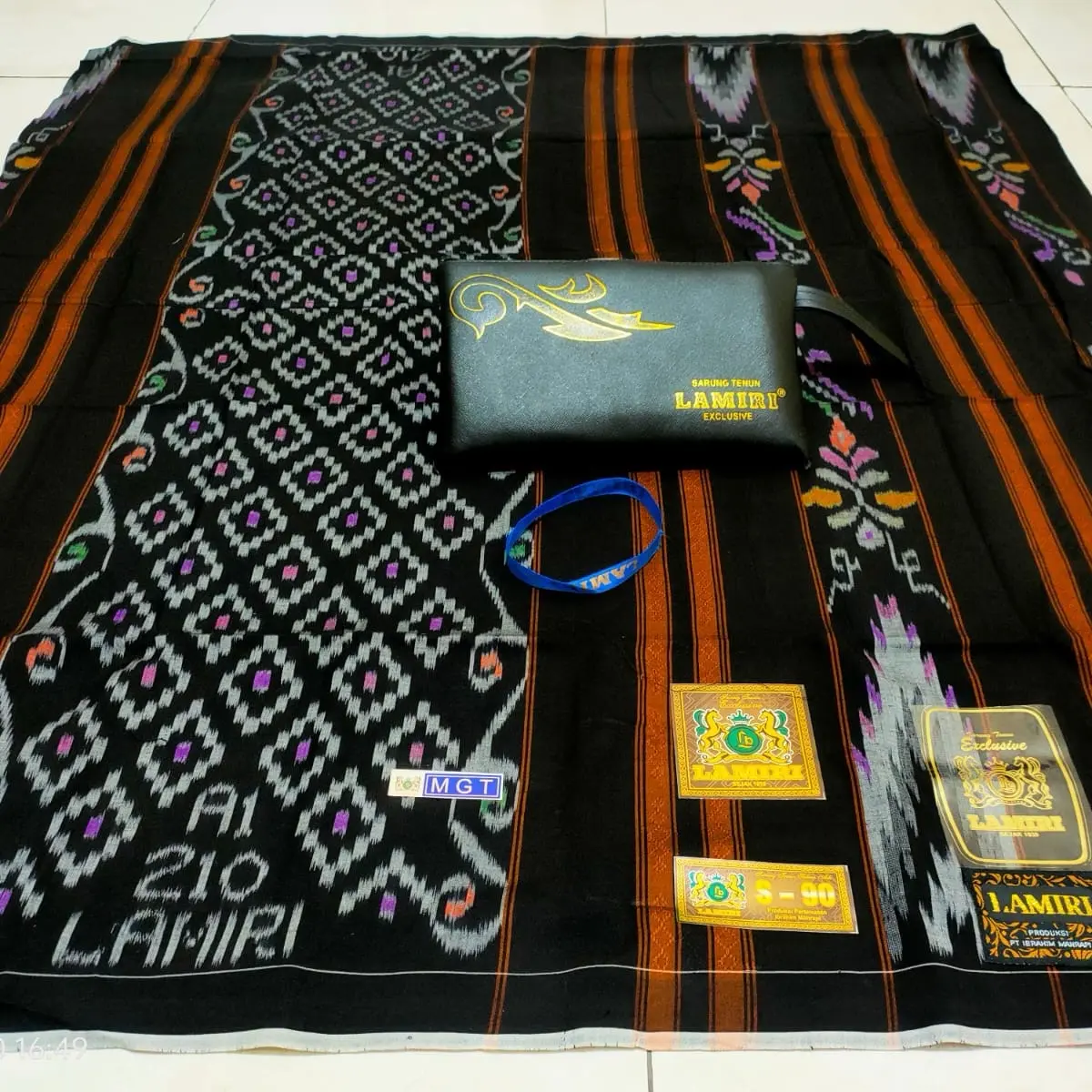 SARUNG LAMIRI MGT MUTIV KEMBANG LIRIS Dewasa Muslim Santri