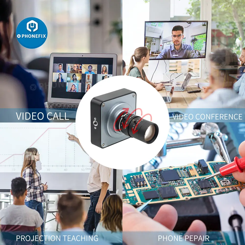Industrial Digital Camera Video Recording Live Stream Cameras 5.0-50mm CS C Mount Varifocal Lens for Video Teaching Conference