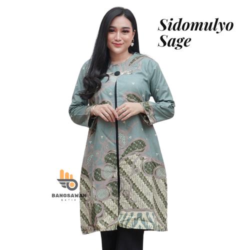 Lakshmi Batik Kemeja Batik Pria Modern Atasan Tunik Wanita Modern Lengan Panjang Motif Ratna Full Furing M sampai 5L Baju Katun Dewasa Celana Pendek 3