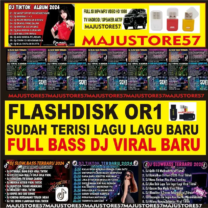 Flashdisk 32GB Original Bonus Lagu DJ viral  Baru dan Populer Format MP4 & MP3 Penyimpanan Otg Storage 0