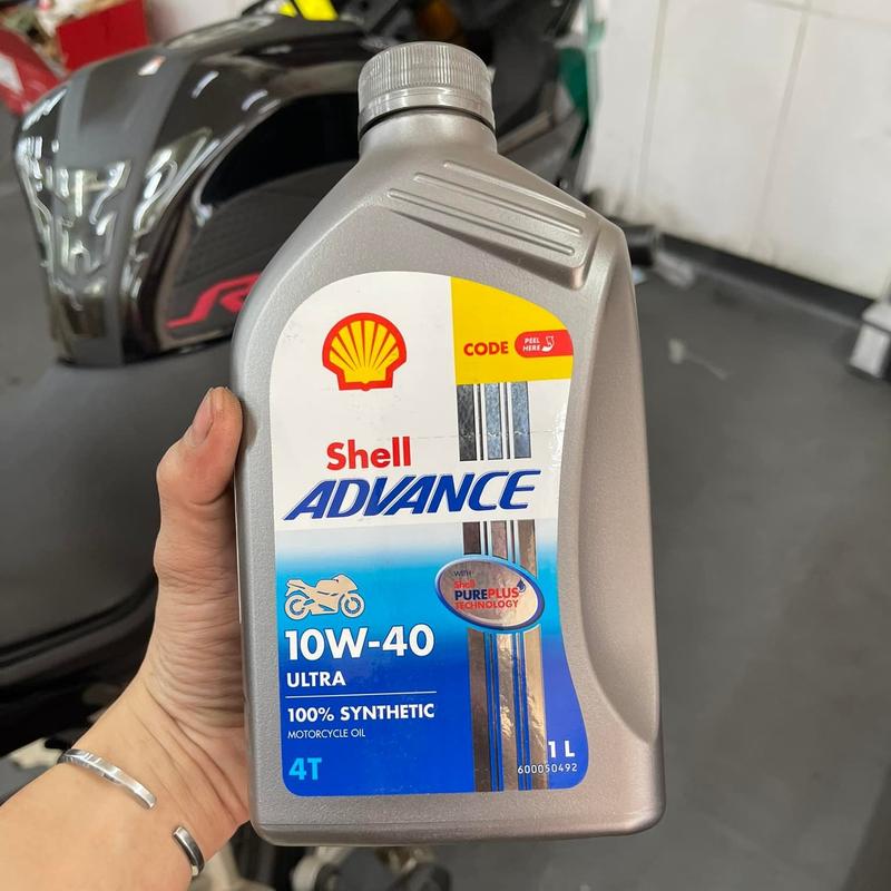  Nhớt Shell Advance Ultra 10W40 nhớt tổng hợp cho xe số xe côn tay và xe PKL  940001  
