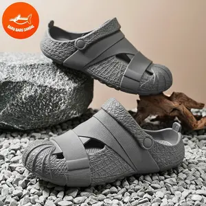 BARU BARU SANDAL Sandal Selop Unisex Cream LEMOMO Sepatu Sandal Baim Anak dan Dewasa Putih / Sandal Karet Anti Slip Anti Licin Terbaru 2025 Sandal Baim Wanita Hitam Slipper Flip Flop