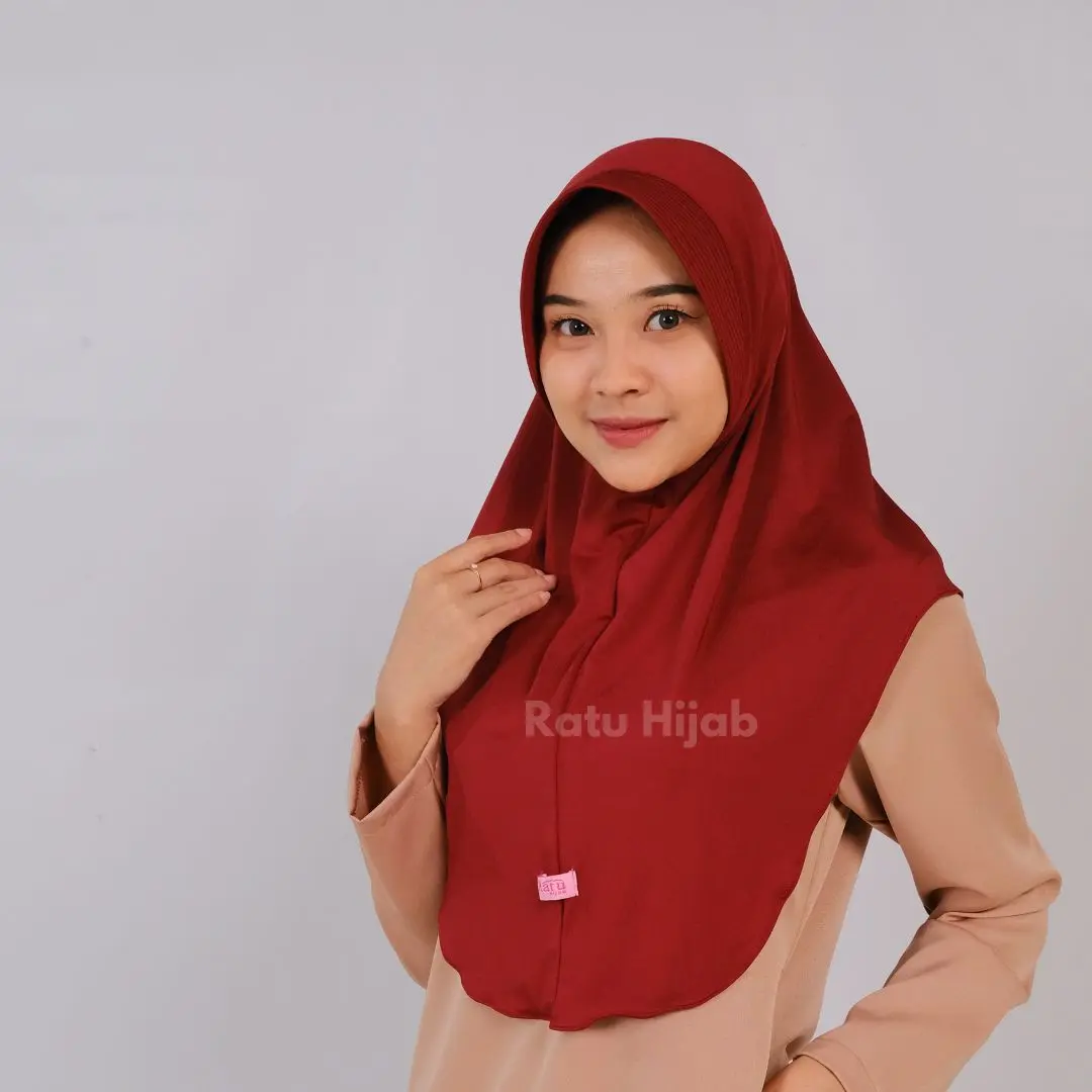 [Ratuhijabcilacap] Jilbab Bergo Daily Instan Polos Bahan Jersey