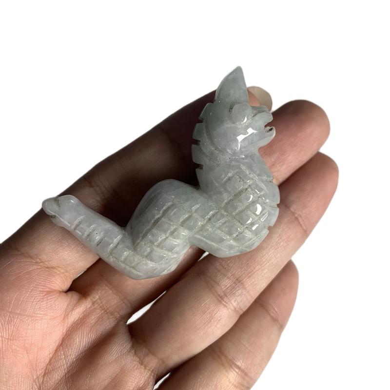 Natural jade miniature figurine - a great deco for home or office 4