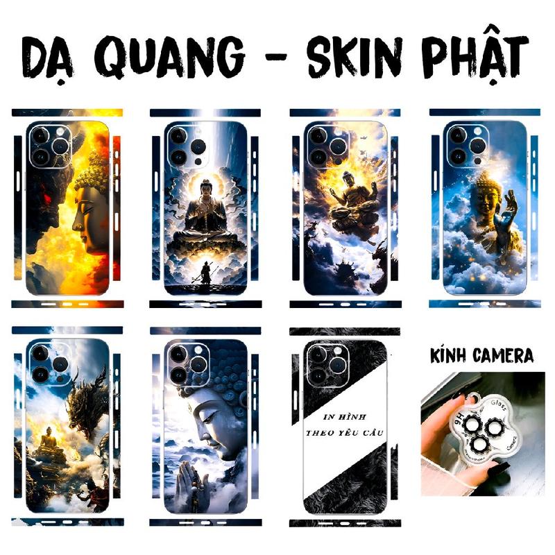 Phật-Dạ Quang Skin miếng dán ppf full viền dán mặt sau điện thoại iphone - Phụ kiện