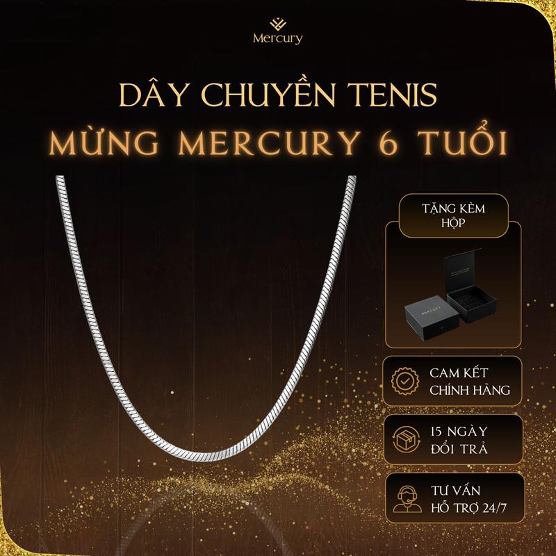  Dây chuyền nam nữ Mercury Tenis - Trang sức phụ kiện thời trang Unisex - Thiết kế bền chắc,Chain đơn giản tinh tế 