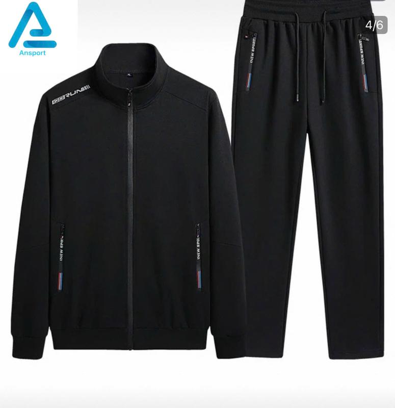 Bộ quần áo thể thao nam thu đông cổ cao NEW SPORT vải nỉ 2 da dày dặn ấm áp