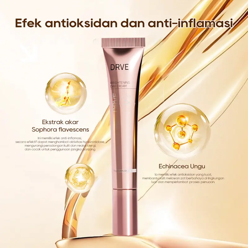 Drve brightening day cream dengan Kandungan Niacinamide 10% Membantu mencerahkan kulit, melembabkan, menenangkan memperbaiki serta dapat menghilangkan kekeringan 2