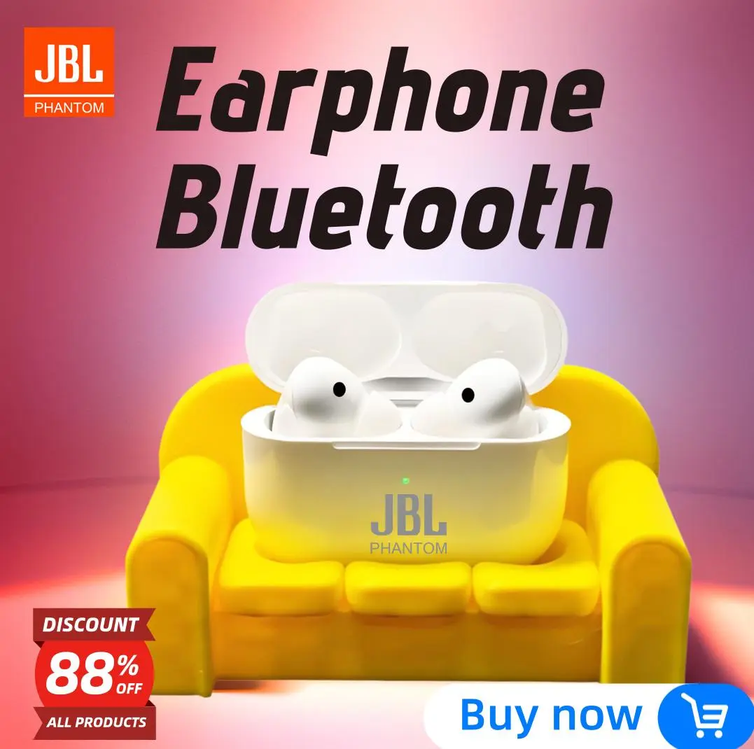 Tai nghe Bluetooth không dây, nâng cấp, JBL Phantom GT-88, tai nghe chơi game chuyên nghiệp, với thời lượng pin cực dài, âm thanh vòm 9D, thời gian trễ bằng 0, khử tiếng ồn thông minh, chống nước IPX7, tai nghe nhạc