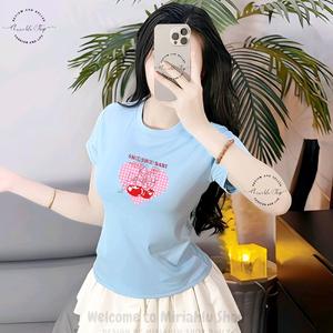 [Size S] Áo Thun Babytee Nữ Thun Borip Form Basic Tay Ngắn Form Dài Bóp Nhẹ Eo Mẫu In Hình "Tim Shoo Baby Chery", Nữ Women Cổ Tròn Dáng Ngắn, Áo Croptop Kiểu Nữ Xinh, Áo Nữ Mặc Mùa Hè Kiểu Đẹp, Áo Mặc Hè, Áo Chơi Hè, Áo Đi Biển, Áo Kiểu Đẹp Đi Du Lịch