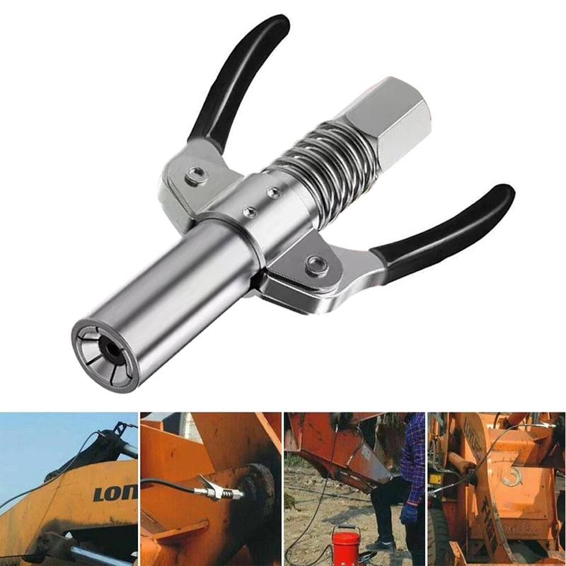 Product Introduction of Lensent Car Grease Nozzle + 30cm hose Grease Coupler Heavy-Duty Quick Release Grease Gun Coupler Two Press Easy to Push Accessories 30