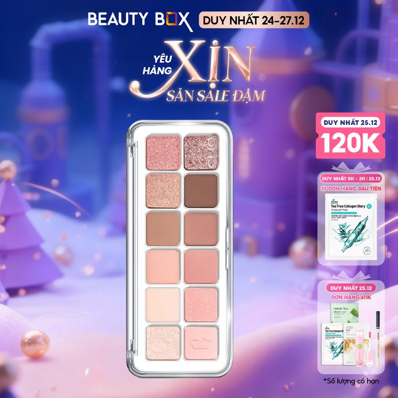  Bảng Màu Mắt 12ô Clio Pro Eye Palette Air 7g - Women Trang Điểm Eyeshadow 