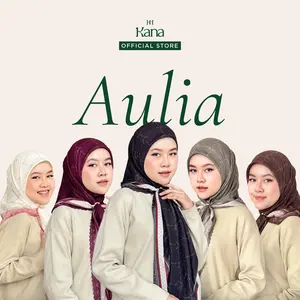 Aulia Scarf - Kana Scarves | Hijab Segi Empat Voal Premium Lembut Nyaman Casual Muslim Printing 120x120 cm Motif Eksklusif Cocok untuk Formal & Casual Syal Kerudung Square