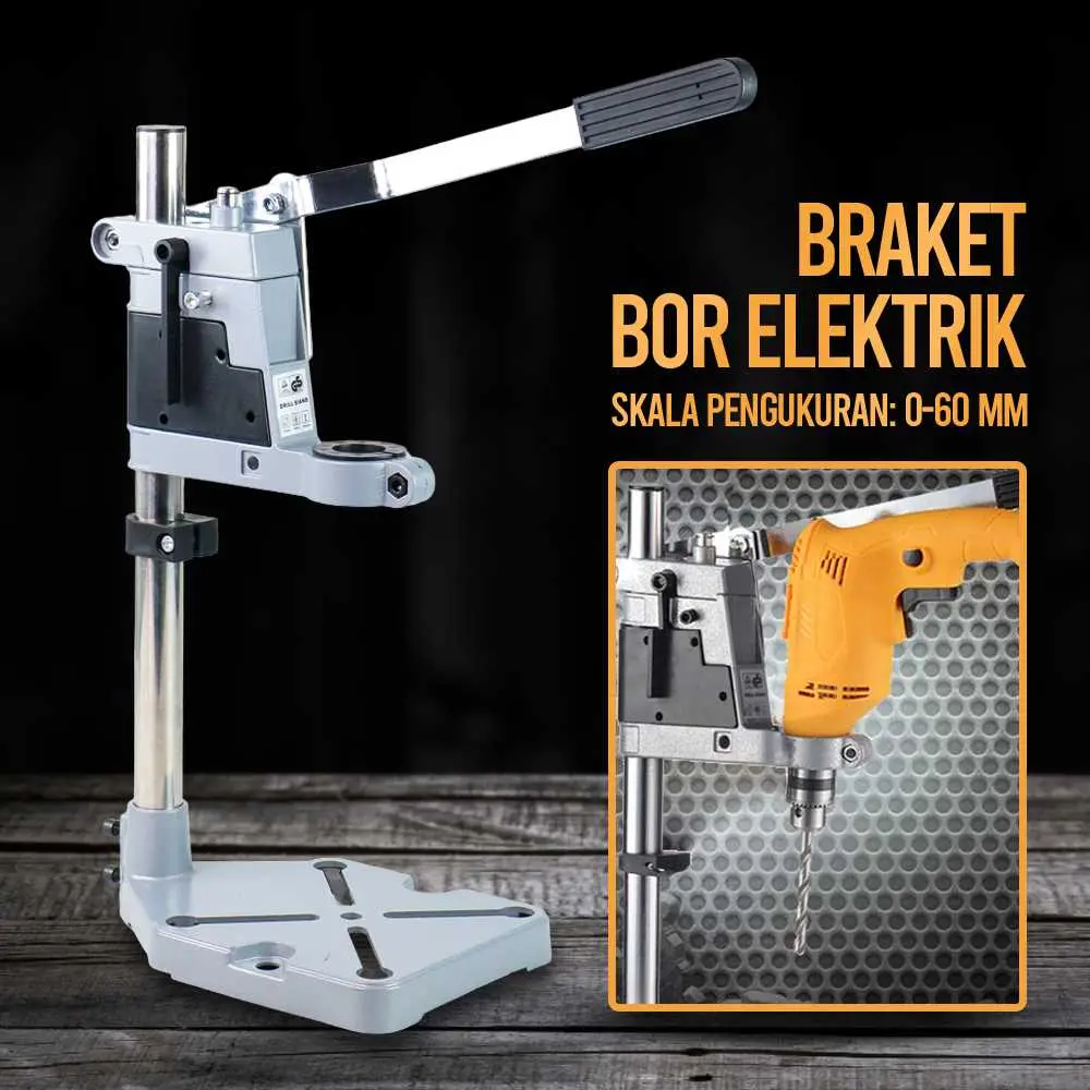 Dudukan Bor Listrik Jadi Bor Duduk #Allsome Bracket Bor Electric Drill Grinder Rack Stand Clamp - TZ-6102