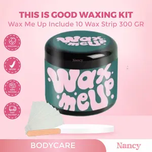 THIS IS GOOD WAXING KIT WAX ME UP INCLUDE 10 WAX STRIP + SPATULA 300 GR