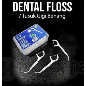Dental Flooss isi 50 pcs | Benang Pembersih Gigi Perawatan Mulut | Tusuk Gigi Pembersih Sela Gigi