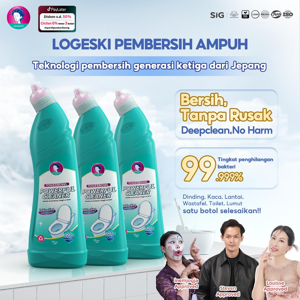 Logeski Pembersih Kamar Mandi Cair Formula Jepang Ampuh Hapus Kerak Bandel WC Kinclong Seketika Tanpa Sikat Disinfeksi Bakteri Segar - Satuan Botol 500ml