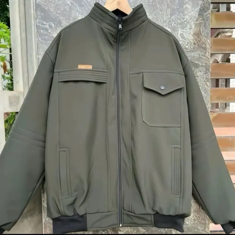 Áo Khoác Nam Trung Niên Lót Lông Tặng Bố Mùa đông Nam Đen & Xanh Than Tím Size M-XXL Siêu Ấm Dày Dặn | BigBuy360 - bigbuy360.vn