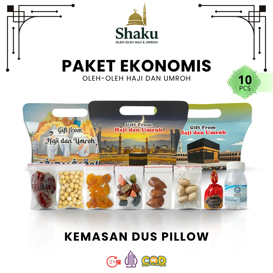 Paket Ekonomis 10pcs Oleh-oleh Haji dan Umroh Paket 10 Dus Pillow
