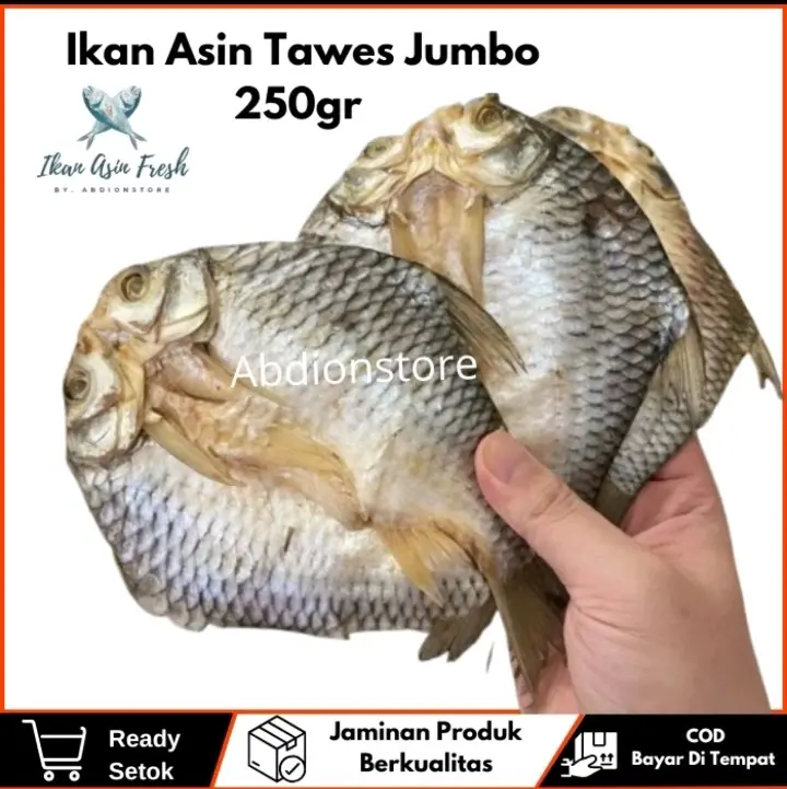 Murah Ikan Asin Tawes Belah Jumbo Fresh 250gr Enak Terjangkau Food Fish 0