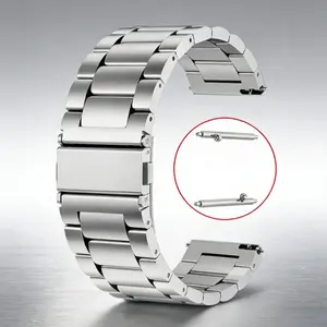 Tiga tali baja ukuran 20mm tali yang dapat dilepas tali jam tangan pintar tahan air H13 / GT4PRO Wearable Accessories