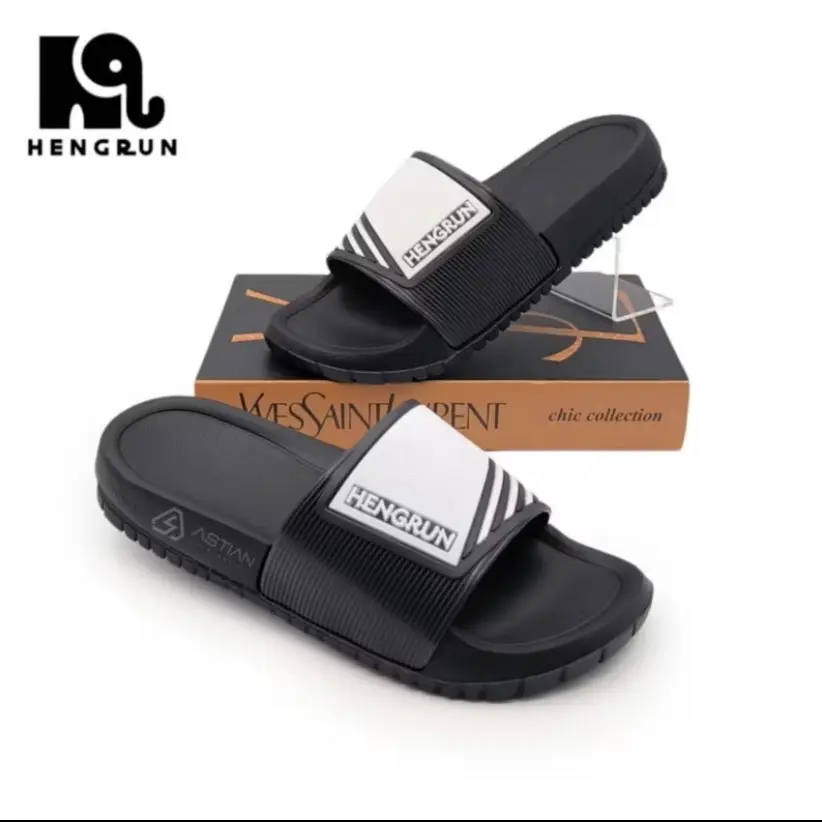 Hengrun Sandal Slide Selop Pria Dewasa Bahan Karet size 39-44