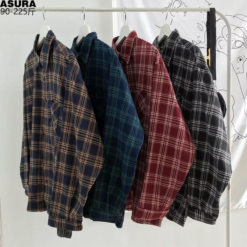 Sang trọng nhẹ –Áo sơ mi dài tay kẻ caro 2026 phong cách Nhật Bản, Hồng Kông, dáng rộng, hot trend Instagram, thời trang nam mùa hè, dễ phối đồ, áo khoác ngoài casual.
