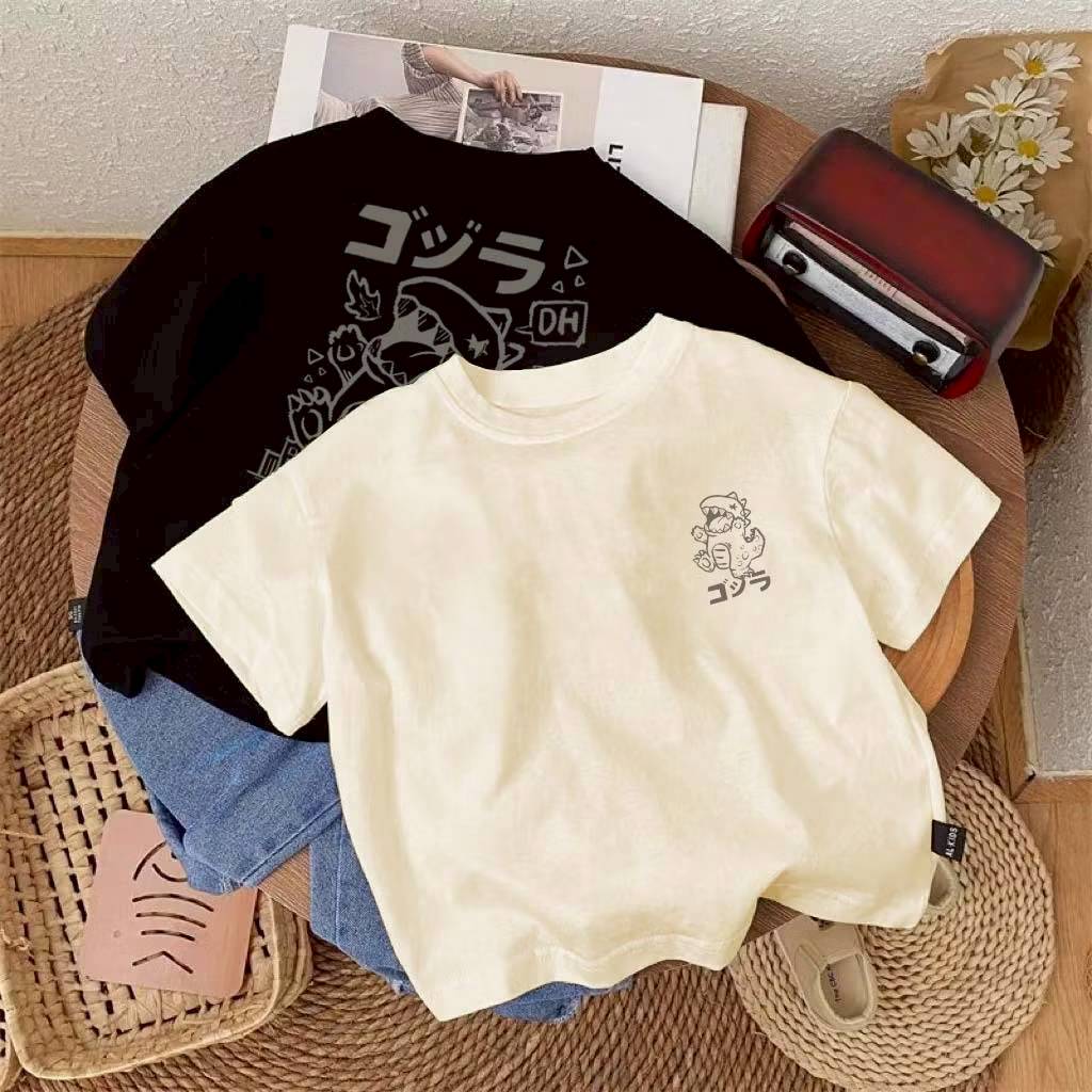 Atasan Anak Kekinian Fashion Baju Anak Laki laki Usia 1-13 Tahun Motif Dino 100% Cotton Combed