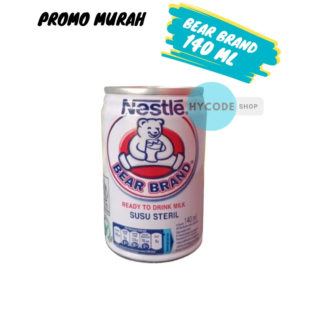 Susu Bear Brand 140 mL Steril UHT - Rasa Asli atau White Malt Milk
