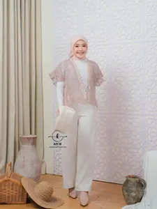 [KZY.ID] Atasan Clara Brokat Kondangan Clara Wanita Lengan Pendek Bahan Brokat Kombinasi Tillee polos Atasan Kondangan Kekinian Wanita Bordir Karet Mewah Motif Renda Tile Lebaran Nyaman Rompi