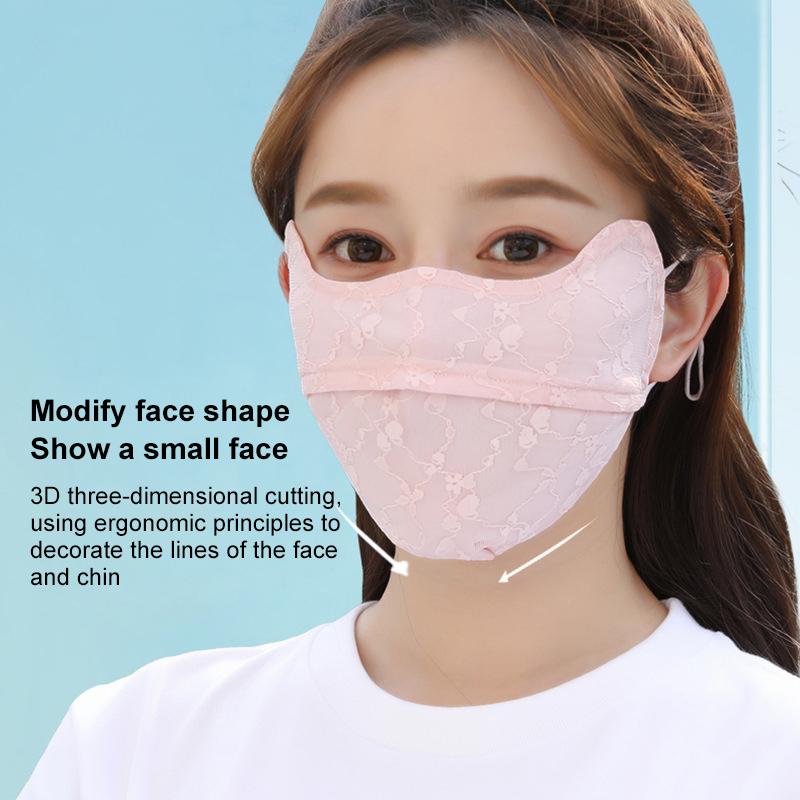 Mặt Nạ Chống Nắng, Chất Liệu Lụa Lạnh, UPF50 +, Chống Tia UV, Làm Mát, Nhanh Khô, Thời Trang 5