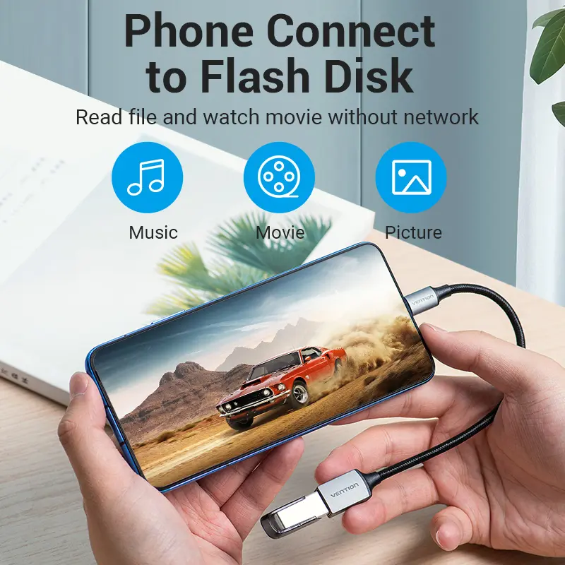 Vention Kabel OTG Micro Usb Micro B Type C Mini Usb 5 Pin (Ada Varian Material dan Versi USB nya) 1