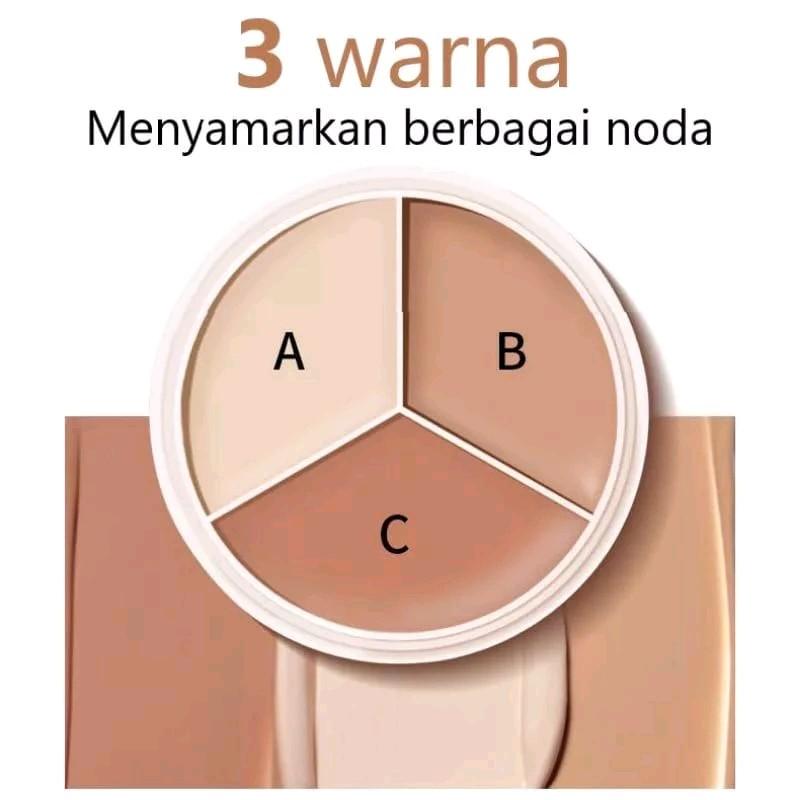 ORIGINAL Makeup Cream Color Concealer 3 in 1 Full Coverage Waterpoof Tahan Lama dan Air 2