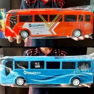 Mainan Bus Transjakarta - Mobil Bis Busway Tarik Anak Edukatif Cowok