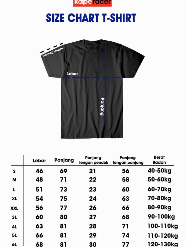 Kaperacer kaos 2 stroke 4 stroke Initial Pendek Combed Sablon DTF 6