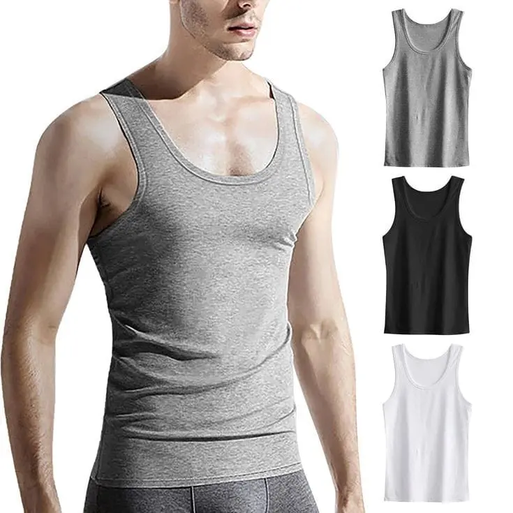 PAKET 4 PCS  SINGLET PAKAIAN   BAHAN KATUN Oblong  Hitam Cowok Putih Keren Distro Santai sporty xl    form-fitting warna random xl warna mix cuci kering regular santai cuci kering kaos dalam  dewasa boxer  ice silk pria celan adalam