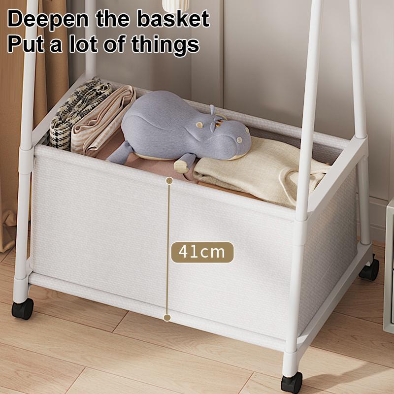 Product Introduction of Triangle Cloth Rack Multi-function Simple Clothes Hanger Storage Racks Wardrobe With Wheels Coat Rack Rak Baju Steel Furniture ramadan 15