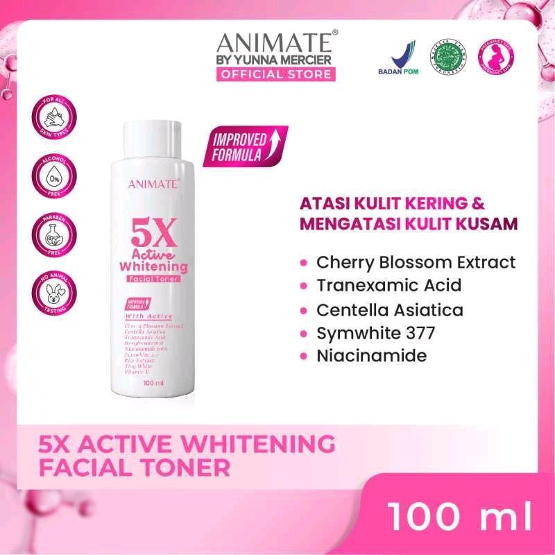 Animate 5X Active Whitening Facial Toner 100ml 5