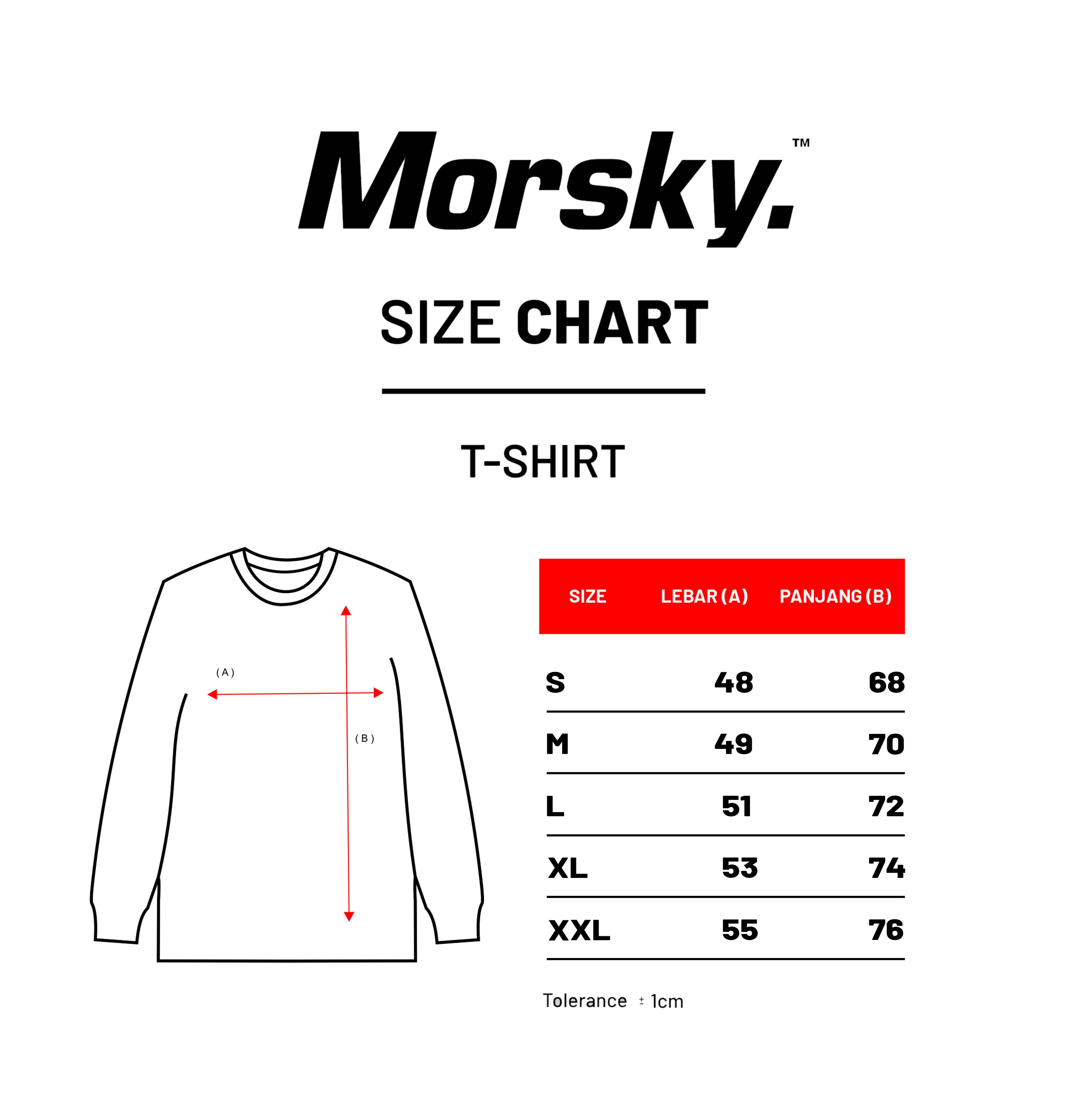 MORSKY T-shirt Longsleeve / Kaos Lengan Panjang ROUNDED Hitam