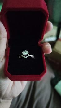 Product Review of OS2-R29 Cincin Wanita Permata Shiny Jewelry Garansi 1 Tahun Free Box COD Perhiasan Aksesoris Gift Anniversary Pacar Pasangan Cewek Cewe Kado Istri Ulang tahun Anti Karat Luntur High Quality Grade VVS1 5A Original Store R29 from d**i 0