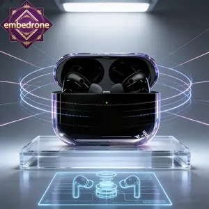 embedrone 2026 NEW PHANTOM K80 Earphone Nirkabel, Anti Air Dalam, Baterai Tahan Lama, TWS, Bass Kuat, Surround 3D, Peredam Suara Cerdas, Gaming, Panggilan, Musik, Olahraga, Earphone Bluetooth Nirkabel