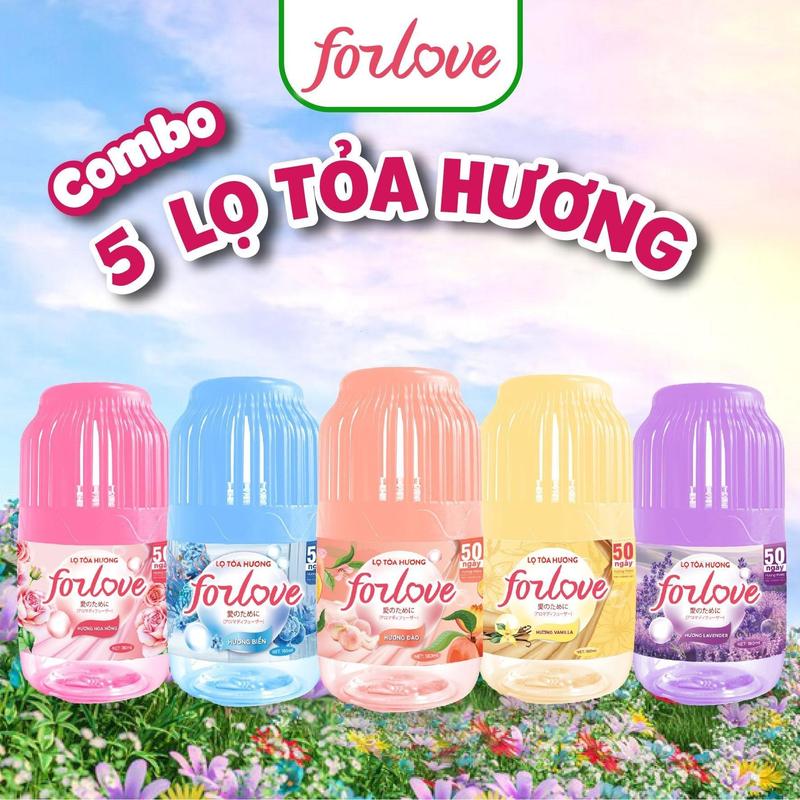 [COMBO 5] Lọ Tỏa Hương ForLove, Thanh Lọc Không Khí, Khử Mùi Phòng, Dầu Thơm Phòng, lọ toả tinh dầu, Nước Hoa