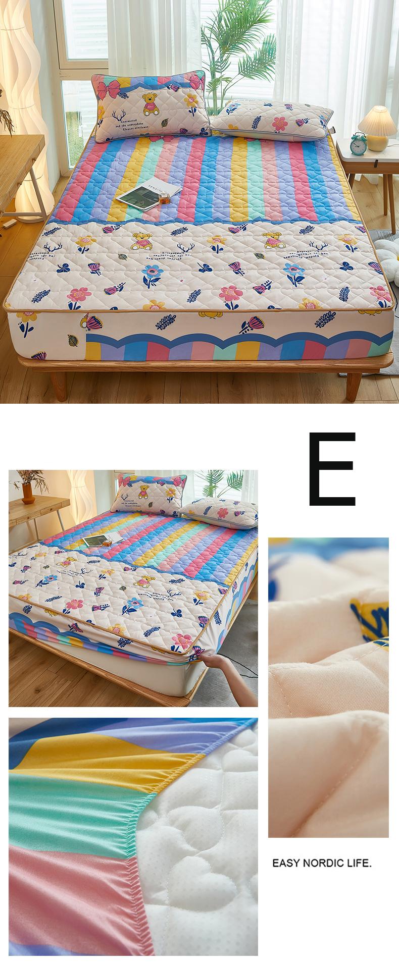 Product Introduction of SUNLIGHT HOME Waterproof Bedsheet 9 Colors,Multi Patterned Bed Sheet,Solid Color Fitted Sheet,Breathable Mattress Cover 16