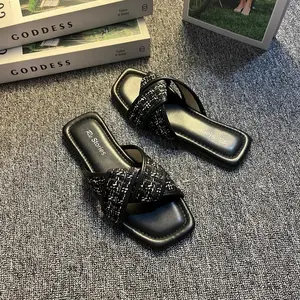 sandal wanita LIPAT KOBE teplek platfrom TRENDY SANDAL FULL BUSAH SOLL KARET ANTI SLIP