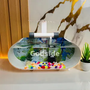 AKUARIUM MINI BACKGROUND TRANSPARAN FULL SET UKURAN 30x11,5cm Akrilik aquarium aquascape full set paludarium