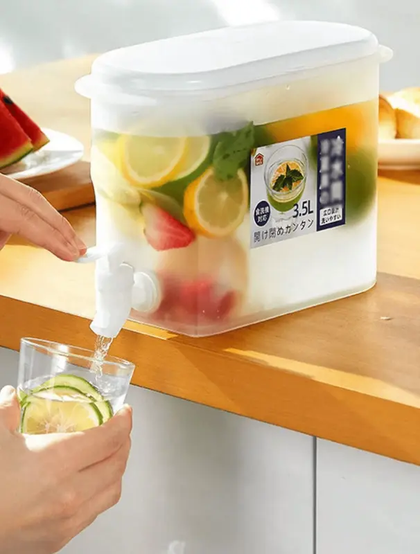 Dispenser Air Minum 3.5L Tempat Pitcher Teko Kran Kulkas Mini Portable 5