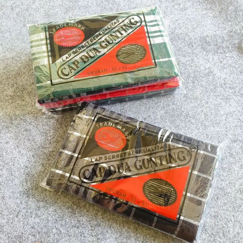 12pcs(1lusin) lap serbet serbaguna ukuran besar 55×55cm /lap piring/lap makan bahan catton Merah polytex random 5
